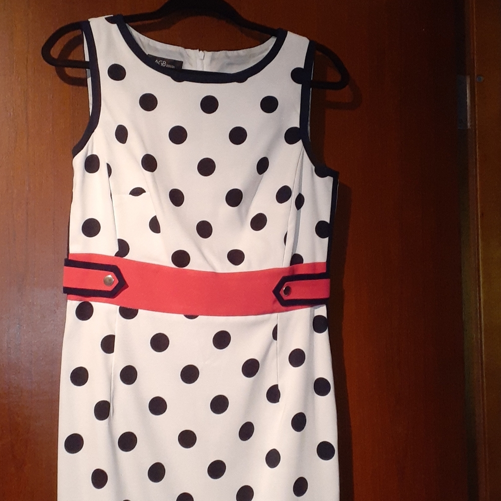 AGB Dress White, Blue, Pink - Picture 2 of 3